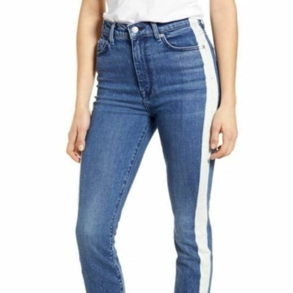 7 For All Man Kind High-Rise Side Stripe Jeans 31 - Picture 3 of 10
